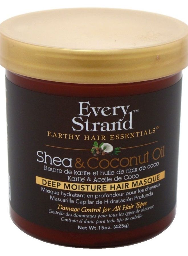 Every Strand Masque Shea & Coconut Oil Deep Moist15 Ounce Jar (443ml) (2 Pack) - Image 1