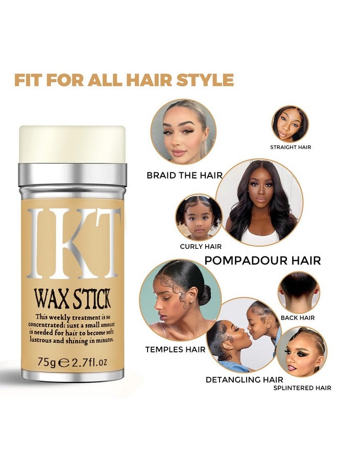 Sovoncare Hair Wax Stick for Wigs with Brushes Bed Head Stick Edge Control Slick Stick Hair Pomade Stick Non-greasy Styling Wax 2.7 Oz, Long Lasting, Temporary Hair Styling Product for Edge Frizz Hair - Image 4