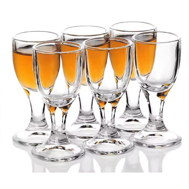 Melbify Goblet Shot Glasses 6 Pcs 30 ml Tequila Shot Glass Set Vodka Shot Glasses Party Shot Glasses Luxury Shooter Glasses Quirky Shot Glass Gifts Gift Set - Image 2