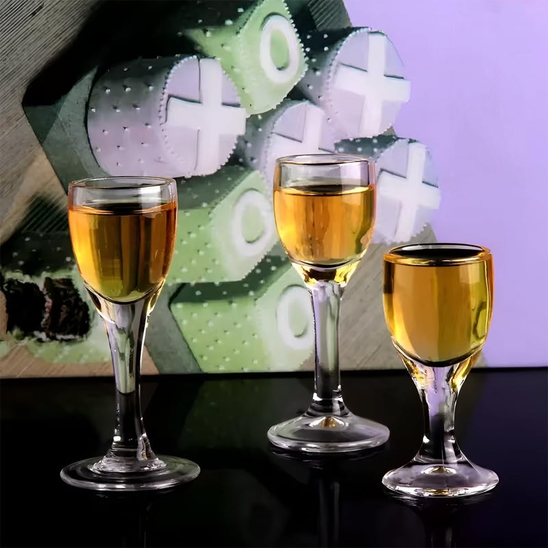 Melbify Goblet Shot Glasses 6 Pcs 30 ml Tequila Shot Glass Set Vodka Shot Glasses Party Shot Glasses Luxury Shooter Glasses Quirky Shot Glass Gifts Gift Set - Image 4