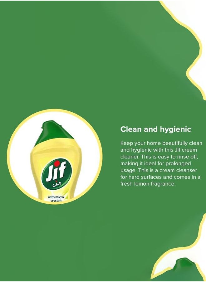 Jif Lemon Cream Cleaner With Micro Crystals Yellow 500ml  - Image 5