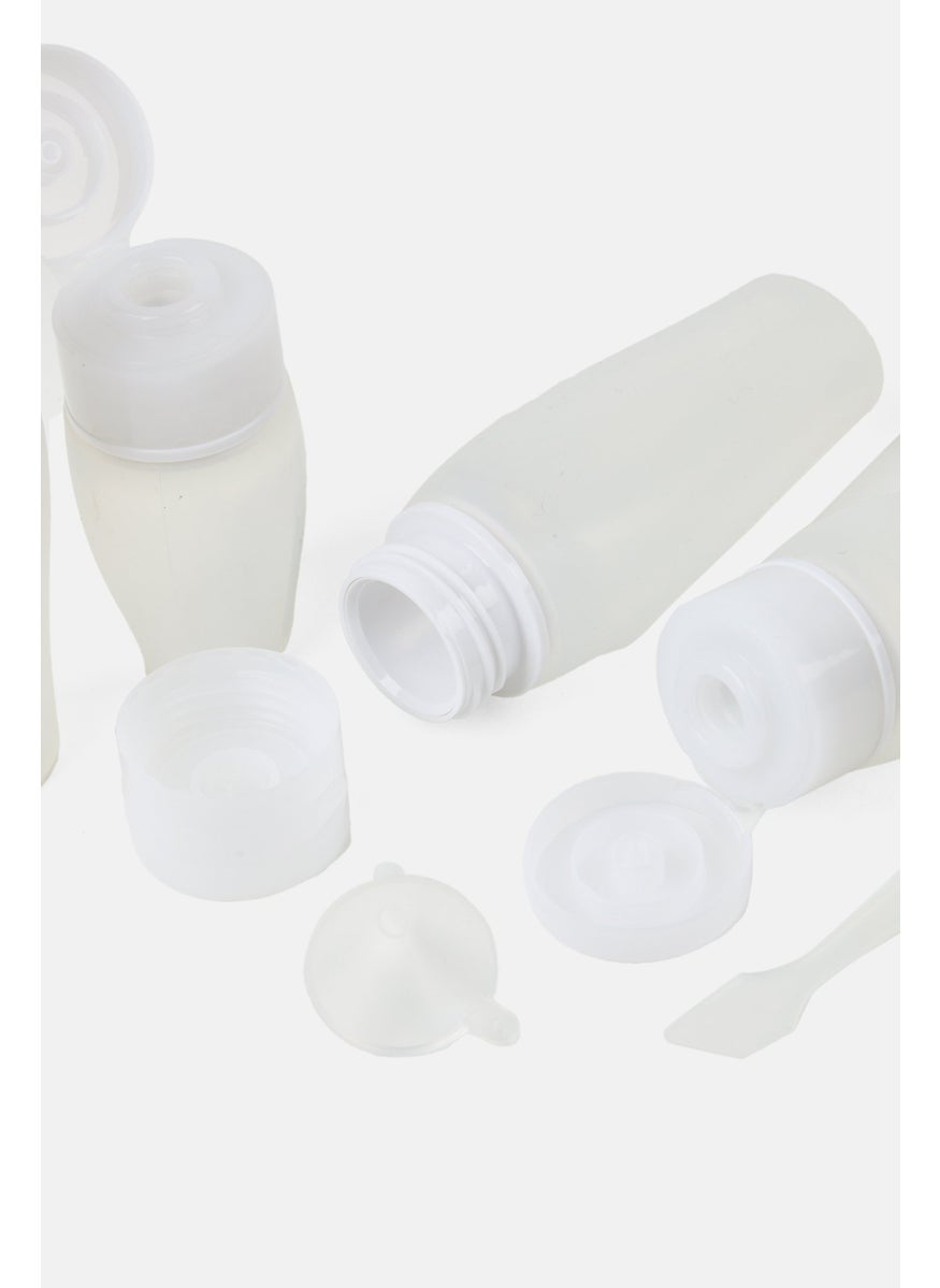 Miamica - 4 Pcs Silicone Travel Bottle Set, Transparent - Image 1