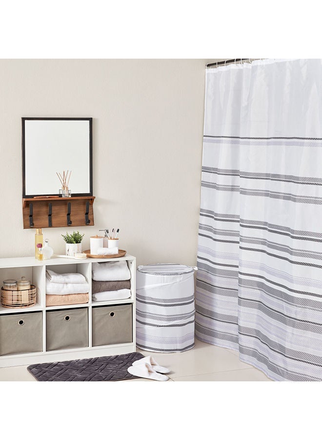 Nexus Printed Shower Curtain With 12 Hooks 200x180 cm