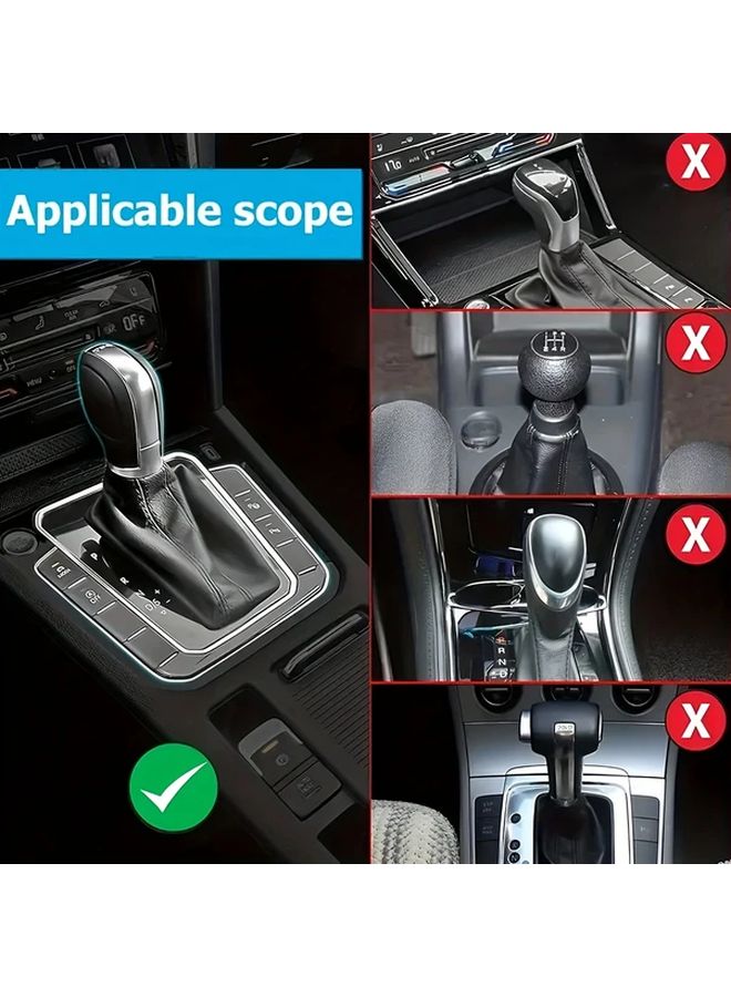 1pc Black Silicone Manual Transmission Shift Knob Cover Universal Fit With Protective Gear Shift Boot For Car Gear Stick - Image 5