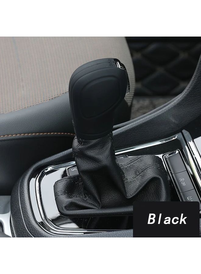 1pc Black Silicone Manual Transmission Shift Knob Cover Universal Fit With Protective Gear Shift Boot For Car Gear Stick - Image 1