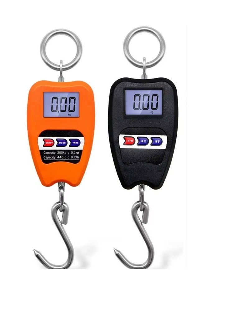 200kg Digital Luggage Scale Crane Scale – Heavy Duty Hanging Scale with Stainless Steel Hook, High Accuracy Industrial Hanging Weighing Tool with White Backlit LCD 440Lb/200Kg Capacity  - Image 1