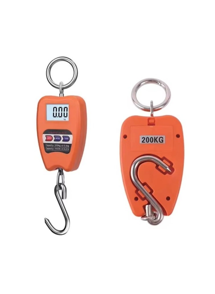 200kg Digital Luggage Scale Crane Scale – Heavy Duty Hanging Scale with Stainless Steel Hook, High Accuracy Industrial Hanging Weighing Tool with White Backlit LCD 440Lb/200Kg Capacity  - Image 5