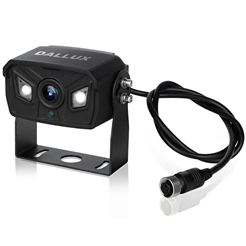 DALLUX Bus Truck Vehicle Backup Cameras Wide View Angle Cab Cam Rearview Reverse Waterproof Night Vision 4 Pin Camera for Travel Trailer/Pickup/Van/Oversize Truck/Fifth Wheel/RV Camper/Motor Home (12-24V) - Image 4