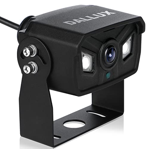 DALLUX Bus Truck Vehicle Backup Cameras Wide View Angle Cab Cam Rearview Reverse Waterproof Night Vision 4 Pin Camera for Travel Trailer/Pickup/Van/Oversize Truck/Fifth Wheel/RV Camper/Motor Home (12-24V) - Image 2