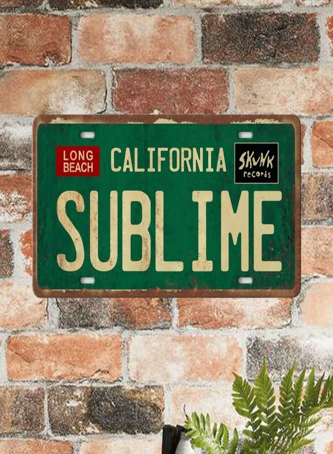 Liukliut Vintage Metal Tin Sign Long Beach California Sublime Poster Grunge Hippie Room Decor Rock Band Posters Sublime Tapestry Funny Street Signs For Bedroom Wall Aesthetic 90s Bathroom Sign 12 X 6 Inch - Image 5