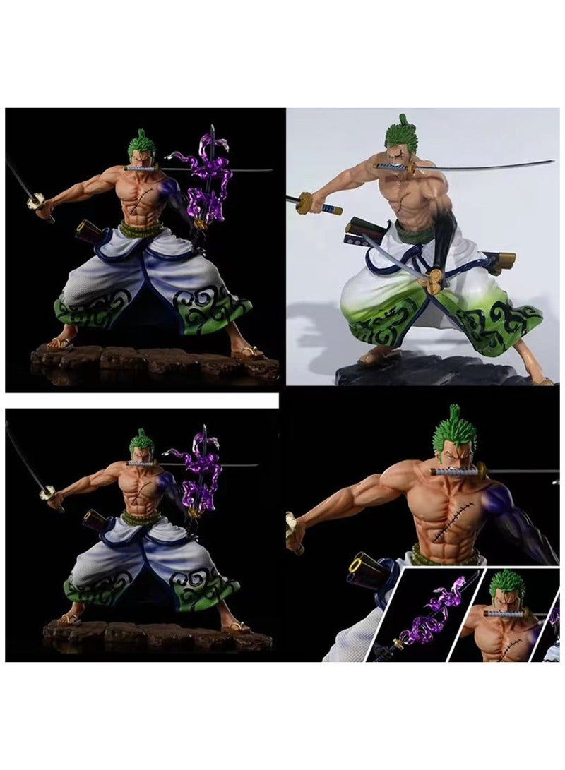 GK Wano Country Kimono Yan Katana Zoro Figure One-Sword Style Standing Model, Doll Anime Birthday Ornament Model
