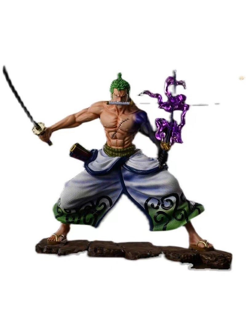 GK Wano Country Kimono Yan Katana Zoro Figure One-Sword Style Standing Model, Doll Anime Birthday Ornament Model