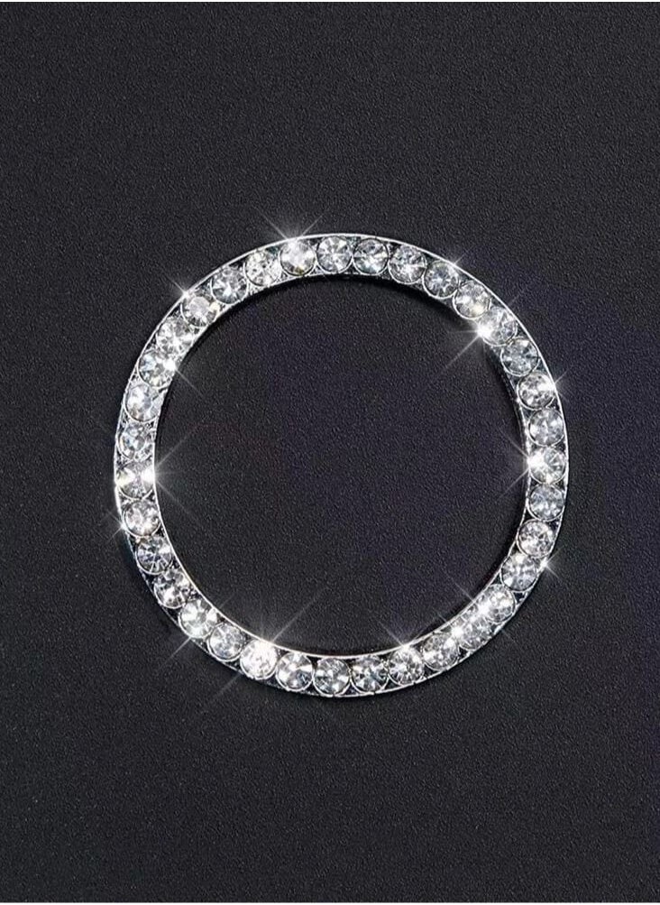Generic 1Pc Rhinestone Car Start Button Crystal Circle Ring  - Image 4