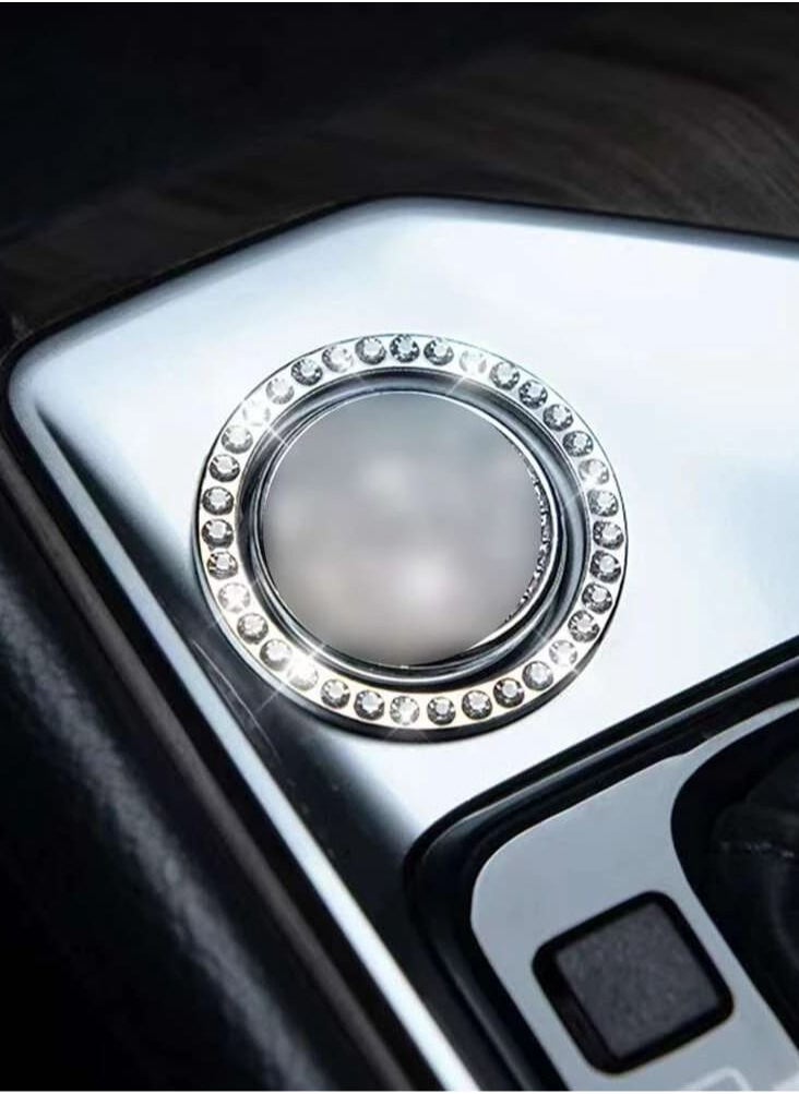 Generic 1Pc Rhinestone Car Start Button Crystal Circle Ring  - Image 5