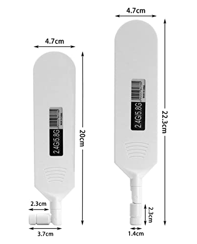 POBADY Dual Band WiFi 2.4GHz 5.8GHz Antenna 18dBi High Gain Omnidirectional Glue Stick Antenna SMA Male Connector Antenna for WiFi Router Wireless Network Card (White,2pcs) - Image 4