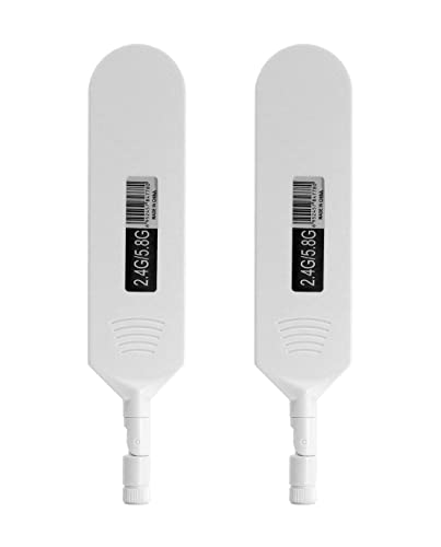 POBADY Dual Band WiFi 2.4GHz 5.8GHz Antenna 18dBi High Gain Omnidirectional Glue Stick Antenna SMA Male Connector Antenna for WiFi Router Wireless Network Card (White,2pcs) - Image 2