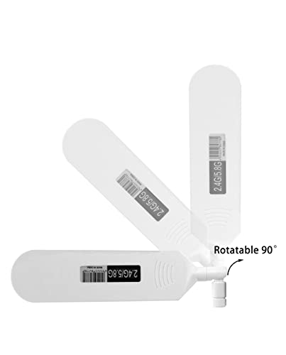POBADY Dual Band WiFi 2.4GHz 5.8GHz Antenna 18dBi High Gain Omnidirectional Glue Stick Antenna SMA Male Connector Antenna for WiFi Router Wireless Network Card (White,2pcs) - Image 5