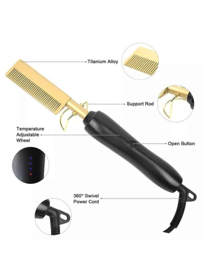 مشط كهربائي لفرد الشعر A-LHT-024 – لتنعيم وتمليس الشعر | تسخين سريع، تقنية سيراميك لحماية الشعر، تصميم سهل الاستخدام - Image 2