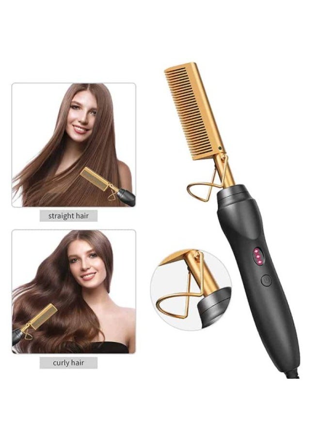 مشط كهربائي لفرد الشعر A-LHT-024 – لتنعيم وتمليس الشعر | تسخين سريع، تقنية سيراميك لحماية الشعر، تصميم سهل الاستخدام - Image 4