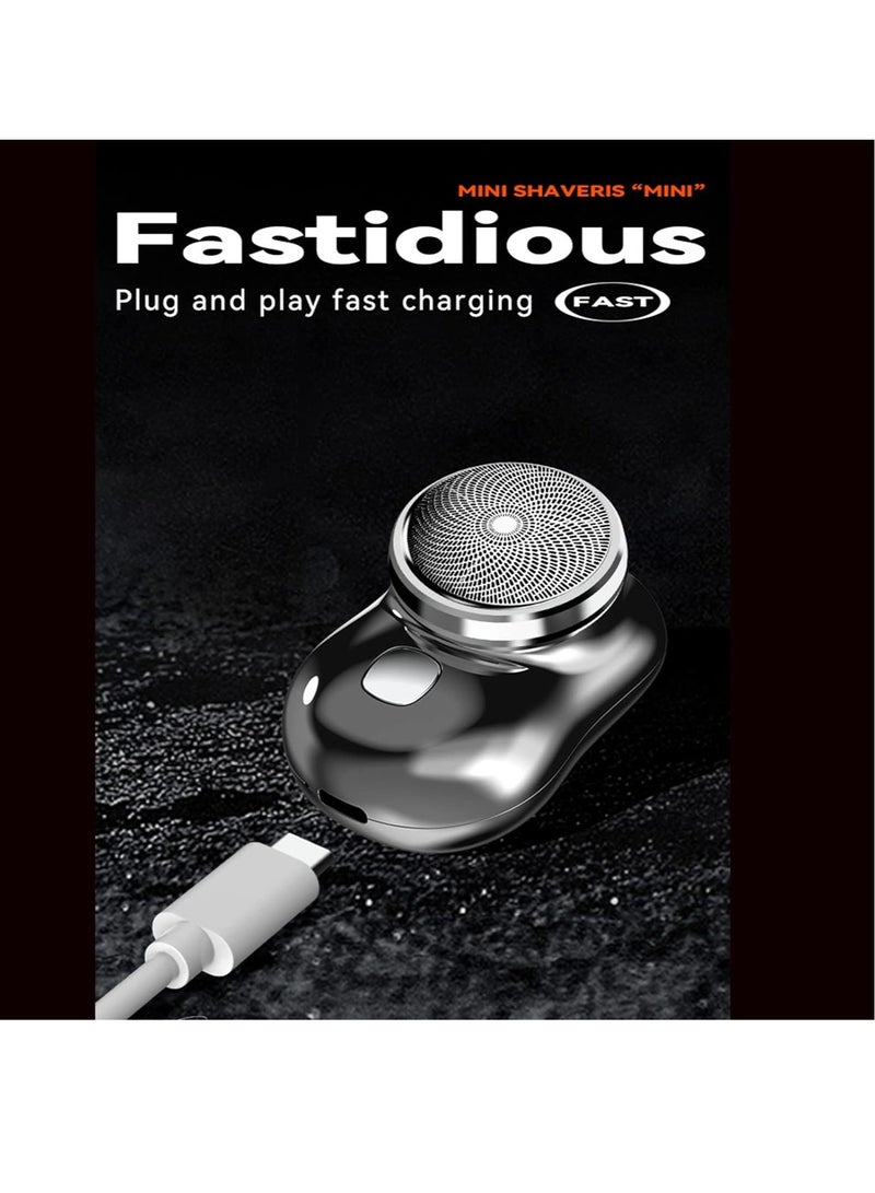 ELTRAZONE ELTERAZONE Electric Razor for Men, Newest Mini-Shave Portable Electric Shaver, Pocket Size Portable Shaver Wet and Dry Mens Razor USB Shaver Charging Easy One-Button Use Suitable for Home,Car,Travel - Image 3