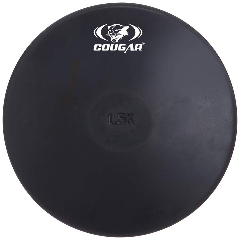Black Rubber Discus Throw | Throwing Discus | Black Discus for Men/Women - 1.5 Kg