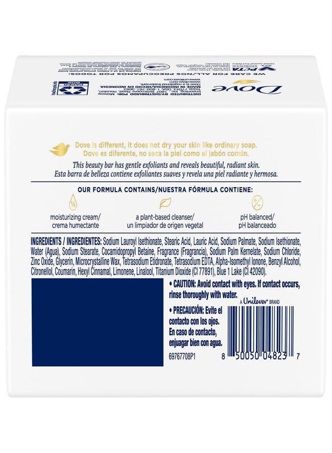 Dove Soap, Gentle Exfoliating Beauty Bar Pack (4 Soap Bars) - 3-in-1 Moisturizing Face, Body & Hand Soap, 3.17 Oz Ea - Image 2