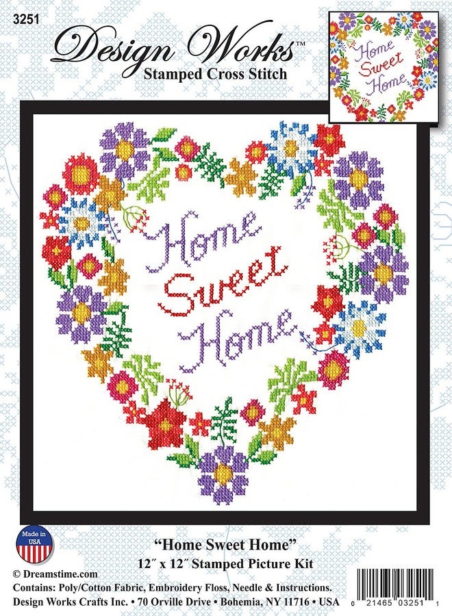 DesignWorks Ink Design Works Crafts Sweet Home Stamped Cross Stitch Kit - Image 2