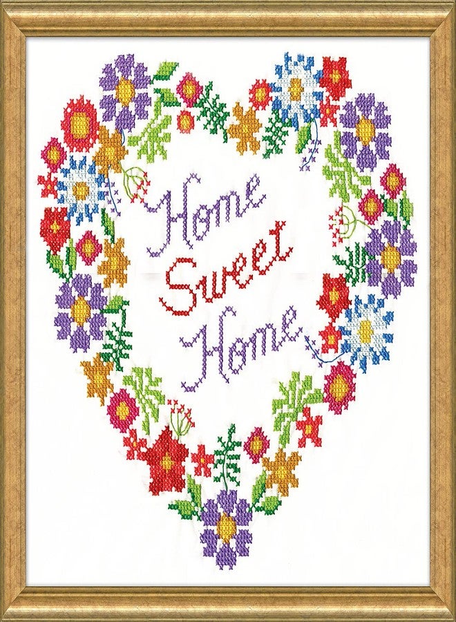 DesignWorks Ink Design Works Crafts Sweet Home Stamped Cross Stitch Kit - Image 1