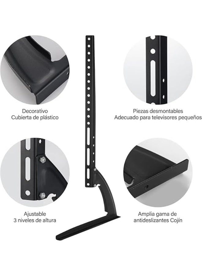 New TV Stand, Universal Table TV Stand for 37 to 75 Inch LED LCD Plasma Flat Screen TVs, TV Legs, Supports up to 45 kg, VESA Max. 600 x 400 mm - Image 3
