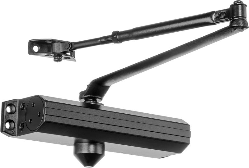 Dynasty Hardware Door Closer, Grade 1 Heavy Duty Commercial Hydraulic Closer, Self-Closing, Adjustable Spring Size 3-6, Surface Mount, Sprayed Duronotic Bronze, Series 1636 - Image 1
