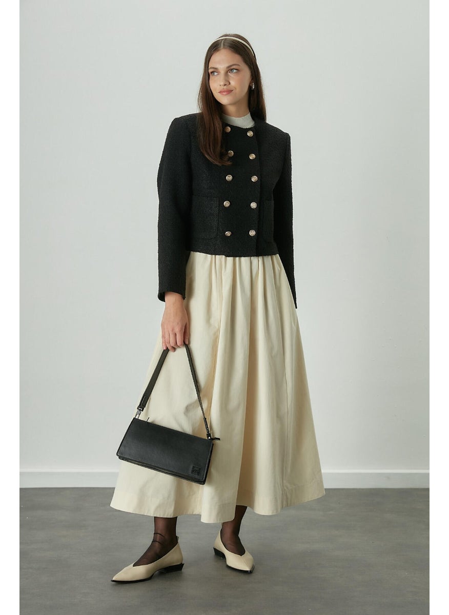 Manuka Katy Gabardine Gathered Skirt Vanilla  - Image 3