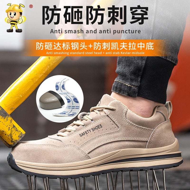 Smash-Resistant Breathable Labor Protection Shoes Puncture-Resistant Lightweight Safety Labor Protection Shoes Site Protection Labor Protection Work Shoes - Image 4