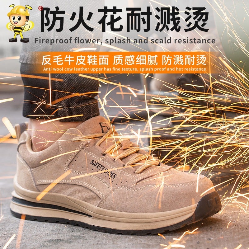 Smash-Resistant Breathable Labor Protection Shoes Puncture-Resistant Lightweight Safety Labor Protection Shoes Site Protection Labor Protection Work Shoes - Image 5