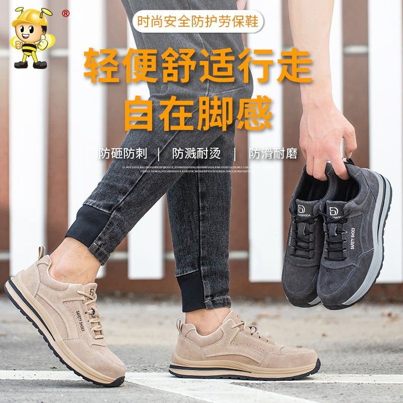 Smash-Resistant Breathable Labor Protection Shoes Puncture-Resistant Lightweight Safety Labor Protection Shoes Site Protection Labor Protection Work Shoes - Image 3