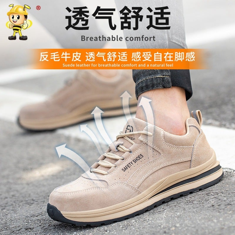 Smash-Resistant Breathable Labor Protection Shoes Puncture-Resistant Lightweight Safety Labor Protection Shoes Site Protection Labor Protection Work Shoes - Image 2