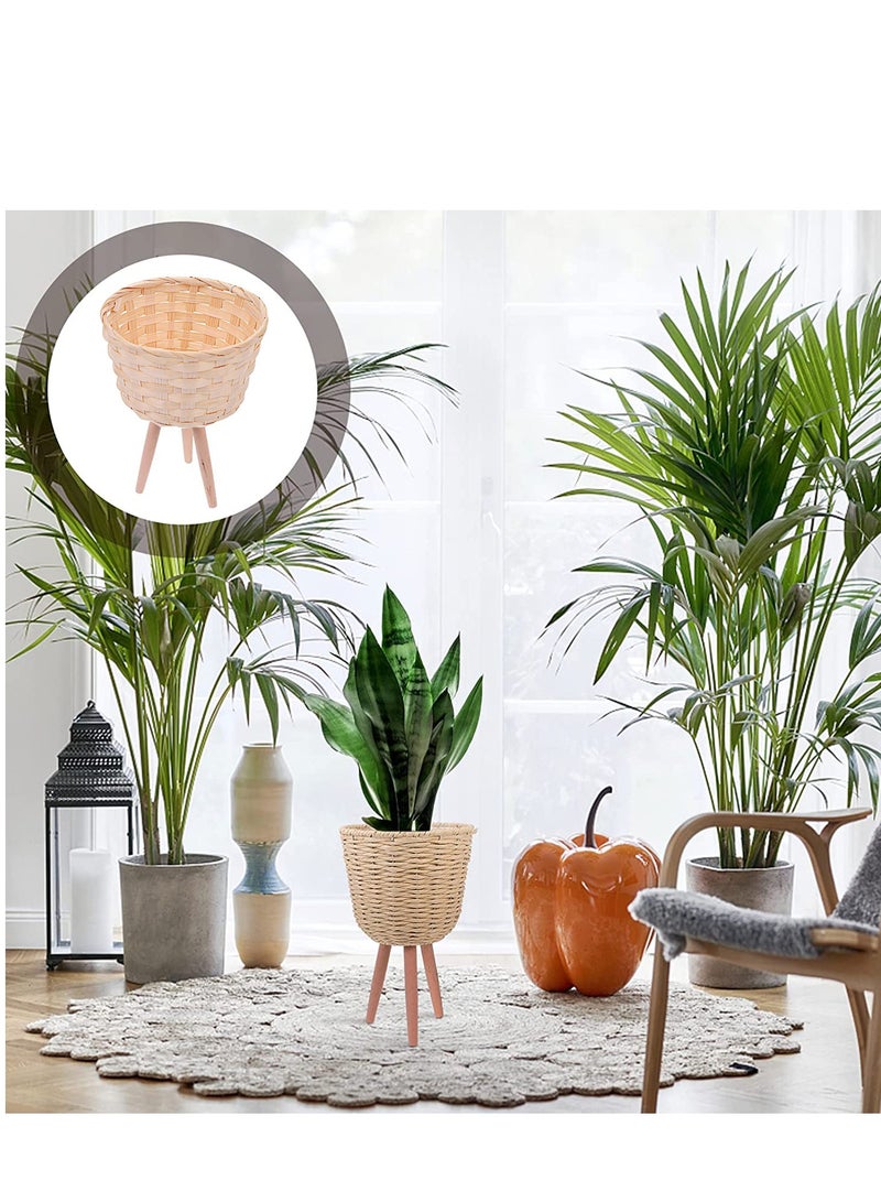Generic FFD Set of 3 Rattan Plant Pot Stand Woven Flower Pots Cover  - Image 5