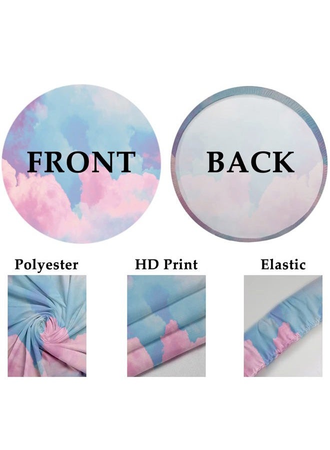 Leyiyi 7.5x7.5ft Soccer Round Backdrop Black and White Round Backdrop Cover Sports Theme Football Background for Kis Boys Man Birthday Party Newborn Soccer Gender Reveal Party Decoration Banner - Image 4