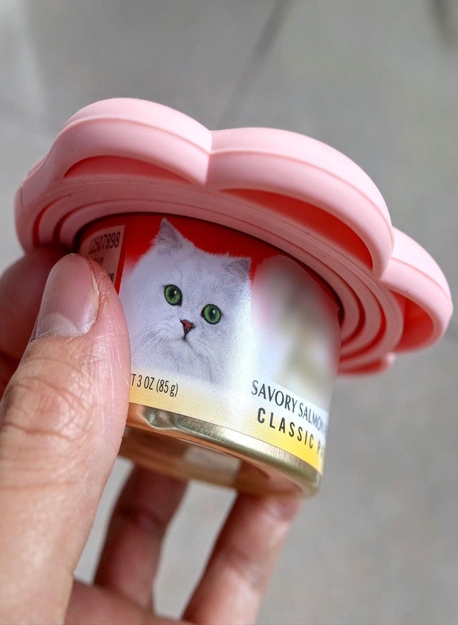 ScivoKaval Cat Food Can Lid Cover - Paw Shape Universal Pink Can Opener Set With One Lid and One Spoon - Image 4