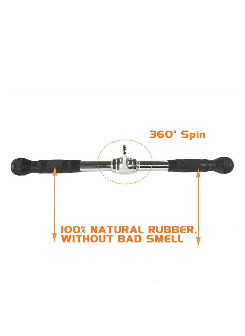 SYOSI Straight Bar Cable Attachment, Pull Down Bar with Non-Slip Handles, Heavy Duty Steel Pull Down Bar for Home Gym Strength Training Workout, Accessories for Fitness Equipment  - Image 5