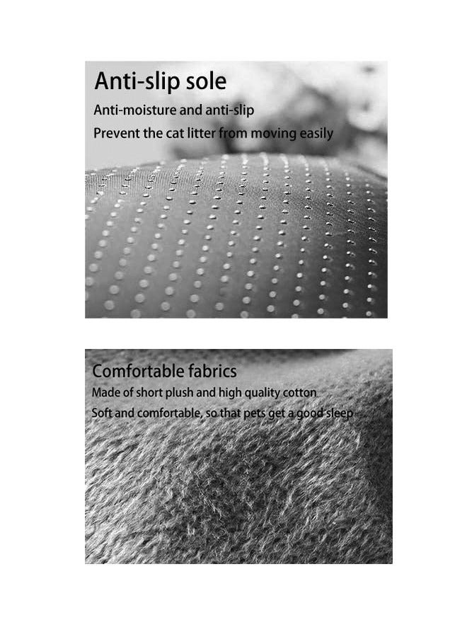 MLADEN بيت حيوانات أليفة قابل للطي على شكل كرتوني، بيت قطة دافئ ناعم، وسادة قابلة للإزالة وقاعدة غير قابلة للانزلاق، سرير حيوانات أليفة سهل الفك، مناسب للقطط الصغيرة والمتوسطة الحجم للنوم، سرير قابل للغسل وقابل للغسل، سرير حيوانات أليفة للقطط والكلاب للنوم، مقاس M - Image 4