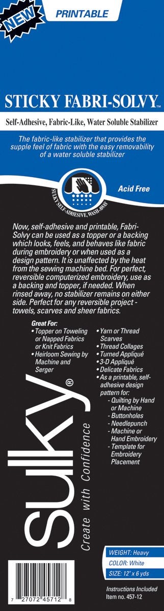Sulky Sticky Fabri-Solvy Stabilizer-12"X6yd - Image 4