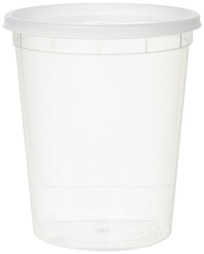 YW Plastic Soup Food Container with Lids (12), 32 oz, 12 Pack, Clear - Image 1