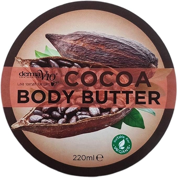 derma v10 Body Butter Moisturising Cream Vegan Friendly 4 Pack (Cocoa) - Image 2