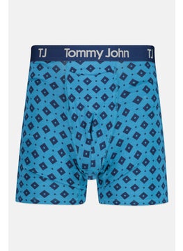 Tommy John Men 2 Pieces 6 Inseam Brand Logo Boxer Brief, Blue  - Image 5