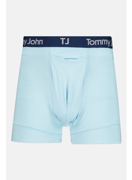 Tommy John Men 2 Pieces 6 Inseam Brand Logo Boxer Brief, Blue  - Image 4