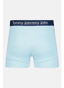 Tommy John Men 2 Pieces 6 Inseam Brand Logo Boxer Brief, Blue  - Image 2