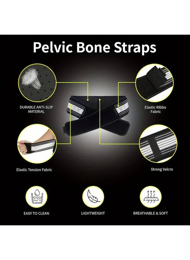Ortho Belt Sciatica Support for Men and Women Relieves Lower Back Pelvis Leg and Sacral Nerve Pain Due to SI Joint Issues Black M - Image 2