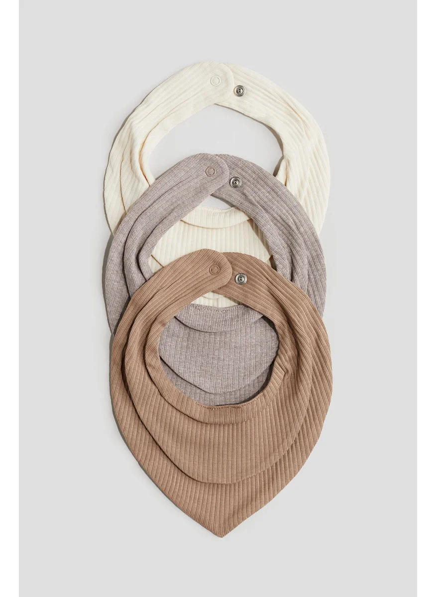 H and M 3-Pack Ribbed Triangular Scarves