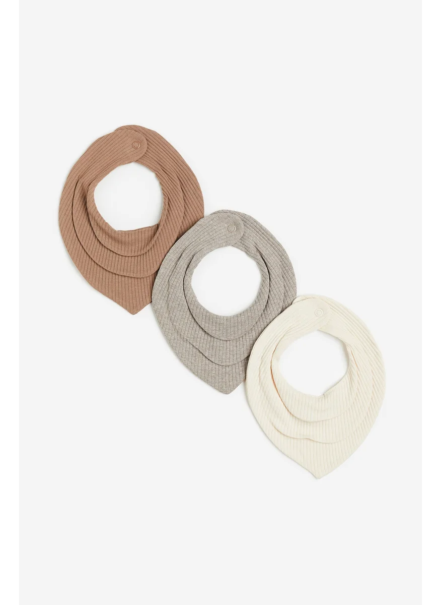H and M 3-Pack Ribbed Triangular Scarves