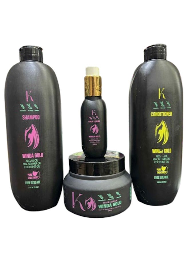 K Winda hair treatment set of four 1 litre size
